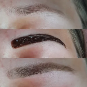 Proces farbenia obočia